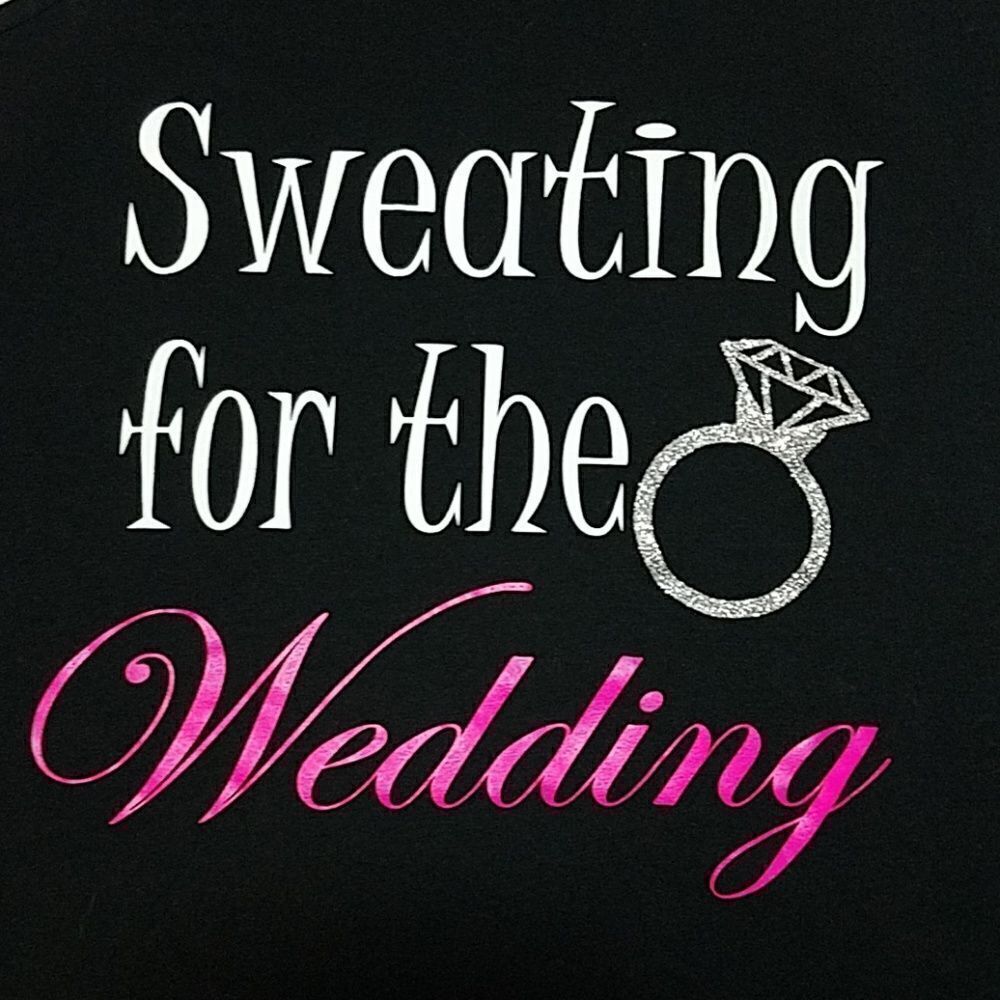 Sweating for the Wedding Glittery Tank Top (S)